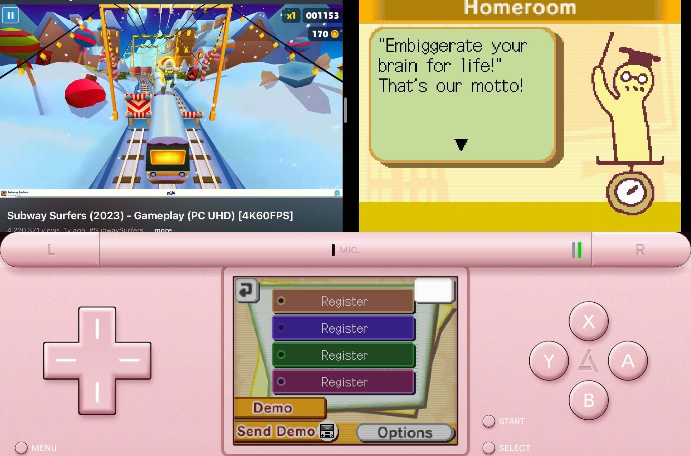 I can’t get over this emulator that lets you play Nintendo DS and watch YouTube at the same time